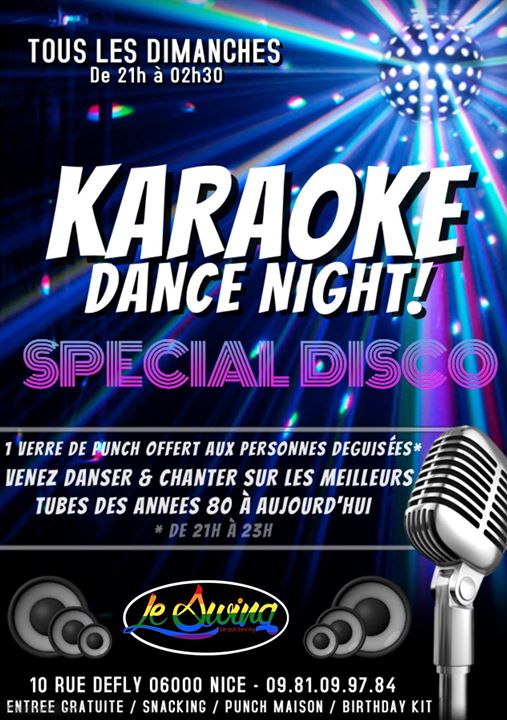 Karaoke DISCO Tous les Dimanches Au Swing Le Swing Bar/pub