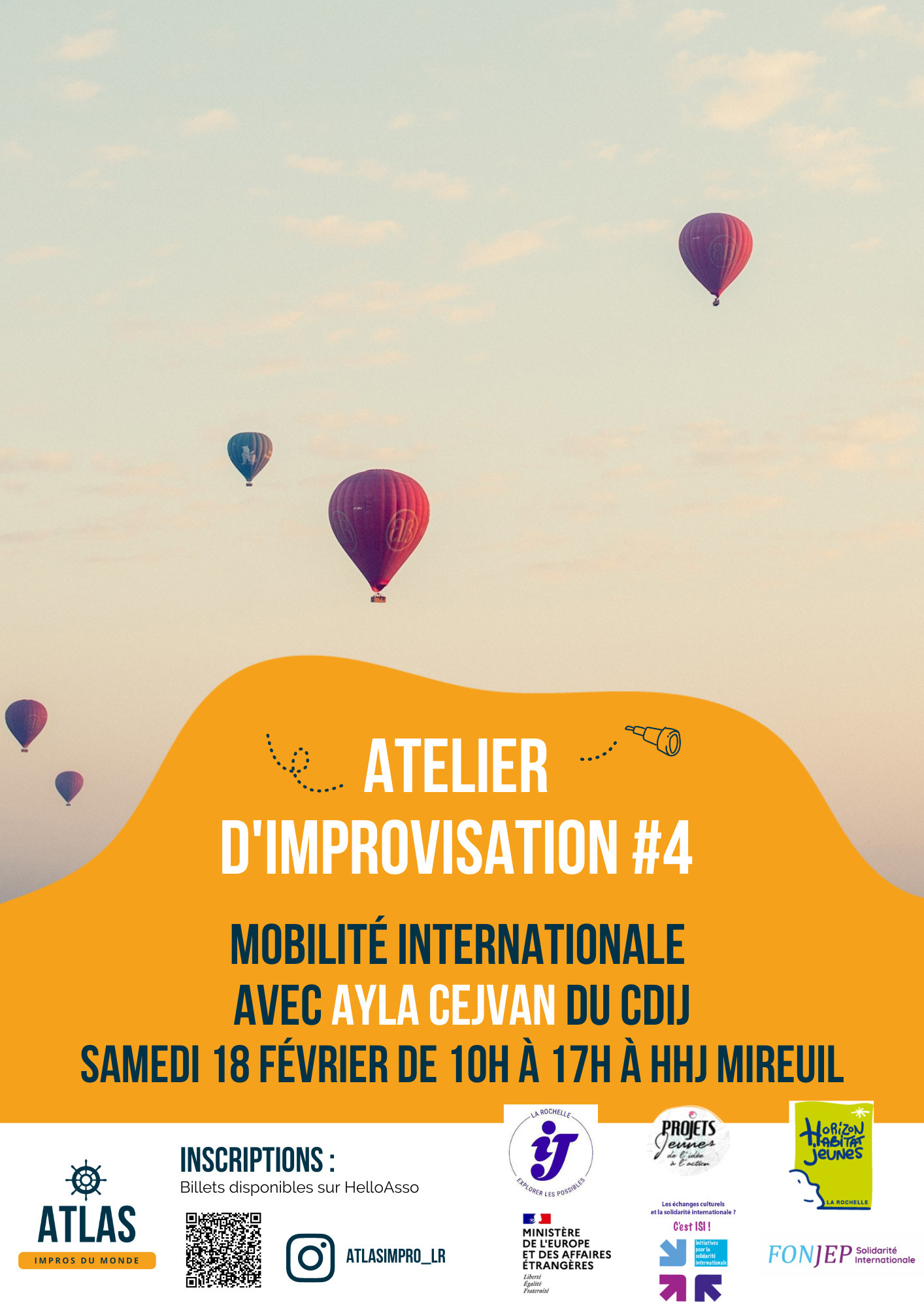 Atelier impro sur la mobilité internationale Horizon Habitat Jeunes